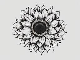 Sunflower Tattoo - Symbolizes warmth and positivity  minimal design