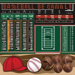 Baseball clipart - baseball scoreboard at a game  