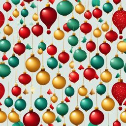 Clipart Christmas Bulbs,Illustrating a festive Christmas tree with clipart Christmas bulbs  simple, 2d flat