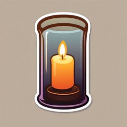 Candle Sticker - Ambiance and warmth, ,vector color sticker art,minimal