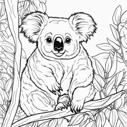 koalas cute animals coloring page 