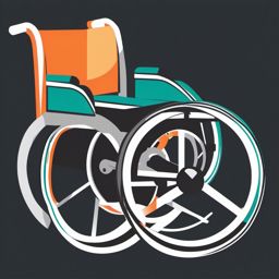 Clipart of a Wheelchair - Wheelchair symbolizing accessibility,  color vector clipart, minimal style