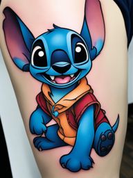 stitch tattoo, featuring the lovable character from disney's lilo & stitch. 