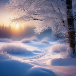 Winter background wallpaper - snowy scene background  