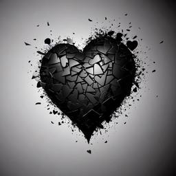 Heart Background Wallpaper - black background broken heart  