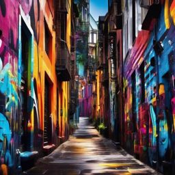 Wallpaper HD - Vibrant Urban Street Art and Graffiti wallpaper, abstract art style, patterns, intricate