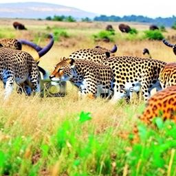 cheetahs organizing a 'slowest chase ever,' with prey leisurely outpacing them. 