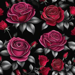 rose black background  