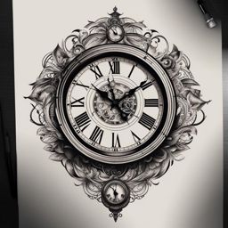 clock tattoo concepts, representing the passage of time and its significance. 