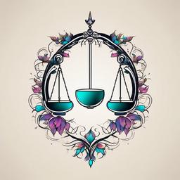 gemini libra tattoo  simple vector color tattoo