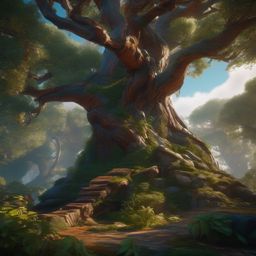 Theros Ironbark, a nature-loving druid with an affinity for animals detailed matte painting, deep color, fantastical, intricate detail, splash screen, complementary colors, fantasy concept art, 8k resolution trending on artstation unreal engine 5
