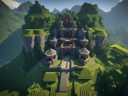 mountain fortress with winding tunnels and secret chambers - minecraft house ideas minecraft block style