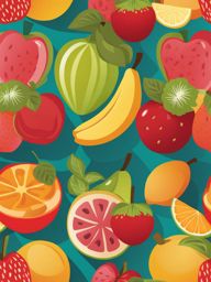 fruit clipart: arranged beautifully in a colorful fruit basket. 