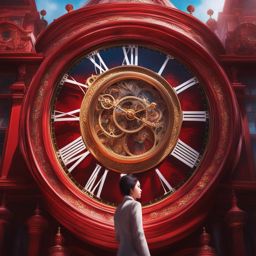sakuya izayoi,managing the intricate clockwork of the scarlet devil mansion with unparalleled precision,a whimsical clock tower hyperrealistic, intricately detailed, color depth,splash art, concept art, mid shot, sharp focus, dramatic, 2/3 face angle, side light, colorful background