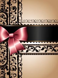 ribbon clipart - a decorative ribbon with elegant curls and loops 