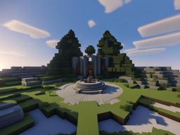 celtic druid sanctuary with stone circles - minecraft house design ideas 