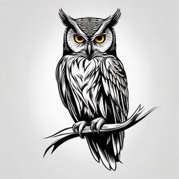 Owl Pictures Tattoos - Explore visual inspiration with a collection of owl-themed tattoo pictures.  simple color tattoo,vector style,white background