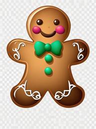 Gingerbread Man clipart - gingerbread man with a whimsical design  