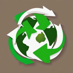 Recycle arrows and Earth icon - Recycle arrows and Earth icon for environmental awareness,  color clipart, vector art