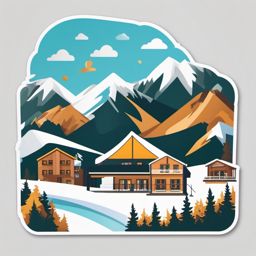 Ski Resort and Après-Ski Emoji Sticker - Apres-ski celebration, , sticker vector art, minimalist design