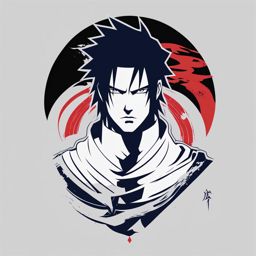 sasuke curse mark tattoo minimalist color design 