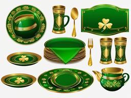 St. Patrick's clipart - festive table setting  clipart