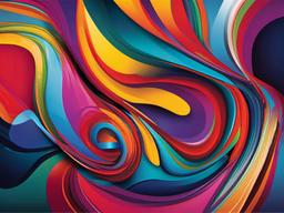 Art clipart - abstract art piece with vibrant colors  