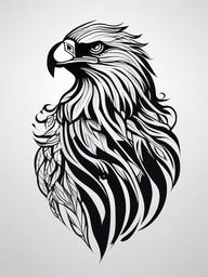 Tattoo Eagle - Eagle in tattoo style  minimal tattoo design, white background