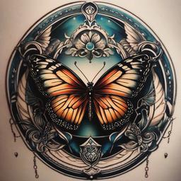 libra butterfly tattoo  