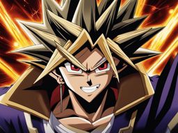 yugi mutou summons powerful monsters in a high-stakes duel monsters match. 