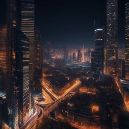 Nighttime City Cool Wallpapers for Phone intricate details, patterns, wallpaper photo