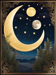 moon clipart - casting a serene and magical glow. 