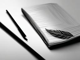 drawing of a book with a quill  minimal rough sketch scribbles,doodles,black and white