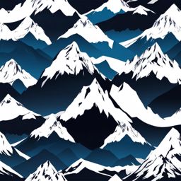 mountain clipart - majestic peaks covered in snow. 