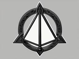 Harry Potter clipart - Deathly Hallows symbol in black  color,minimalist,vector clipart