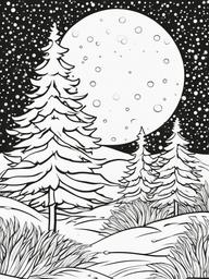 Plant Coloring Pages - Plant in the snow  simple coloring pages