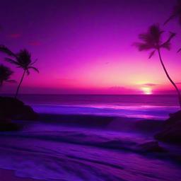 Purple Background Wallpaper - purple sunset beach wallpaper  