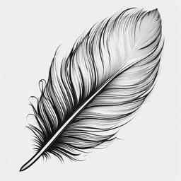 Turkey Feather Tattoo - Inspired by turkey feathers.  simple vector tattoo,minimalist,white background