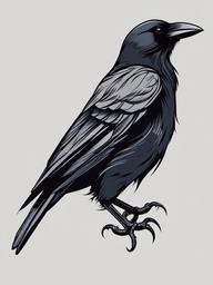 crow tattoo small  simple vector color tattoo