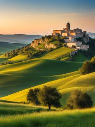 breathtaking basilicata - paint a breathtaking landscape from the lesser-explored region of basilicata, with rolling hills and quaint villages. 