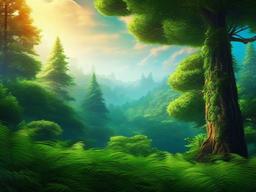 Sky Forest Background  ,desktop background wallpaper