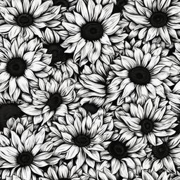 Sunflower Background Wallpaper - sunflower background black and white  
