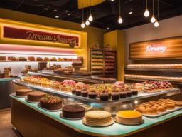 satisfy your sweet tooth on an island where everything is made of delicious desserts at dreamy dessert island. 