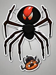 Spider cartoon - eight-legged web spinner  cartoon sticker style