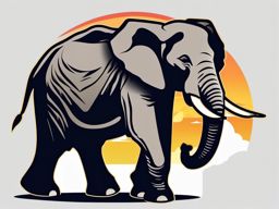 African Elephant clipart - Largest land animal with iconic ears, ,color clipart vector style