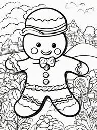 Coloring Pages Gingerbread Man  outling,coloring pages,black and whit