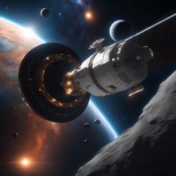 Deep space exploration with realistic spacecraft and HDR cosmic vistas