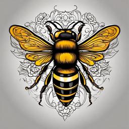 bee throat tattoo  vector tattoo design