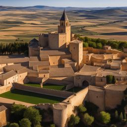 alcaraz's medieval beauty - illustrate the medieval beauty of alcaraz in castilla-la mancha, with its historic squares and impressive fortress. 