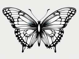black butterfly tattoo designs  simple color tattoo,white background,minimal